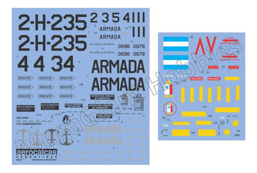 AEROCALCAS Calcas 1/48 Sea King Armada Argentina Caba Gratis 1