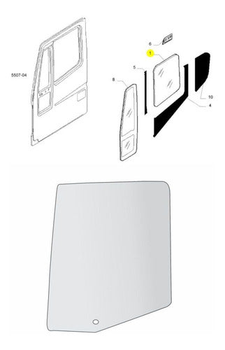 Lente Vidro Porta Esq Iveco Eurotech 370 2005 8142392 1