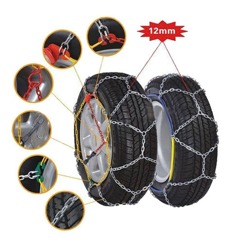 Snow Mud Chain 12mm Corsa Duster Suran Spin X2 West 2