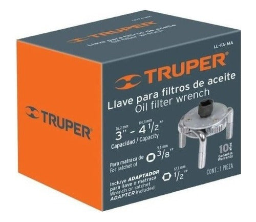 Truper Oil Filter Wrench 3/8 3 Prongs 14543 1