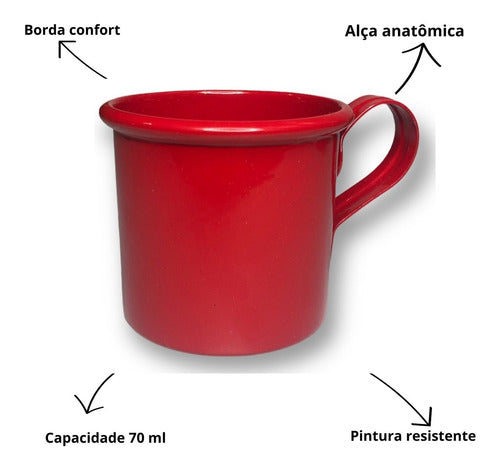 Coador Café Goumert Suporte Com 2 Xicara Vermelho Bule 400ml 4