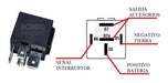 ERN Relay Universal 5 Term 12V 80 Amp. Pata Ancha Con Ficha 1