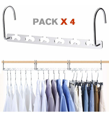 Morshop Space-Saving Organizer Hangers - Holds Up to 12 Garments 1