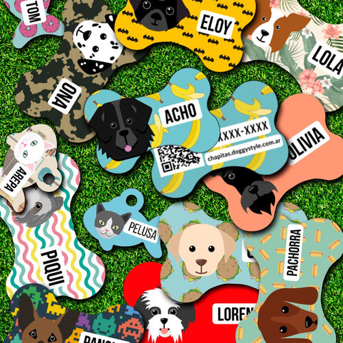 Personalized Pet ID Tag with QR Code for Dogs and Cats 0