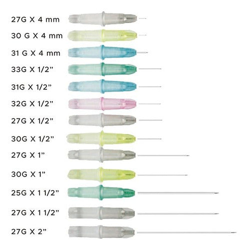 Agujas Descartables Velez 50/4 27g X 2 (100 Unidades) 1