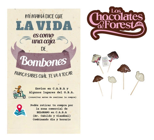 Los Chocolates de Forest Chupetín Chocolate Dinosaurio X10 Unidades Souvenirs Regalo 5