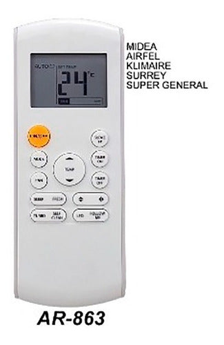 Midea Airfel Klimaire Control Rg57b/bge Rg57a4/bgef 1