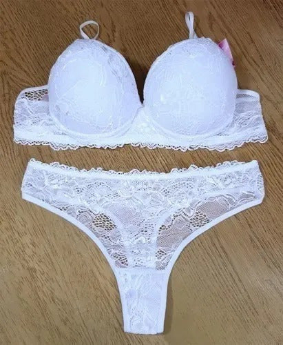 Pack of 2 Lace Sets Assembled Soft Cupless Push-Up Bra Art 589 New 17