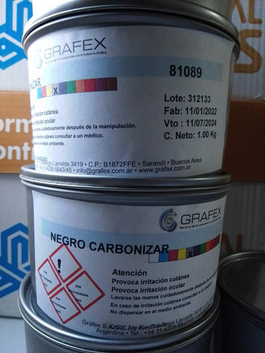 Tinta Tipografica Negro Carbonizar Grafex 1 Kg. 0