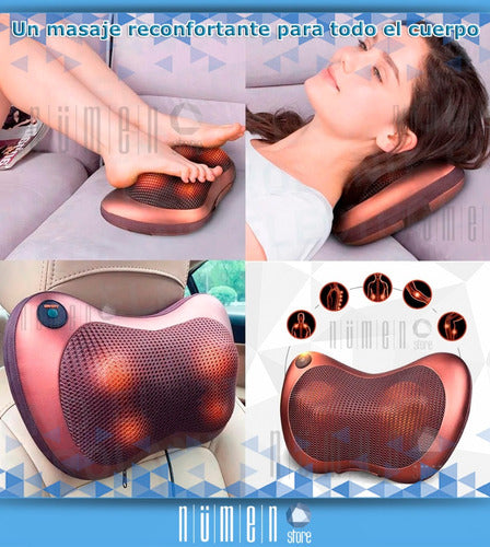 Car & Home Shiatsu Massage Pillow with Heat for Back, Neck, Lumbar, and Feet 2