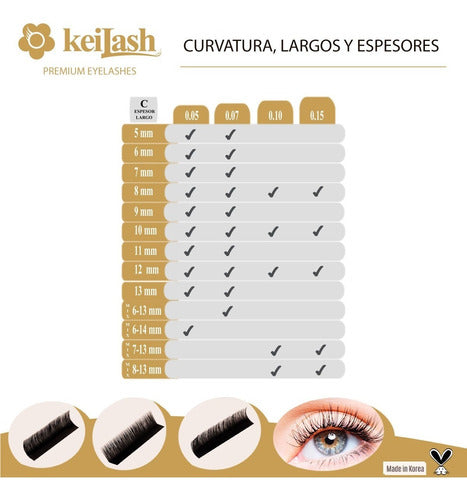 Keilash Extension Lashes Hair by Hair Curvature L007 4