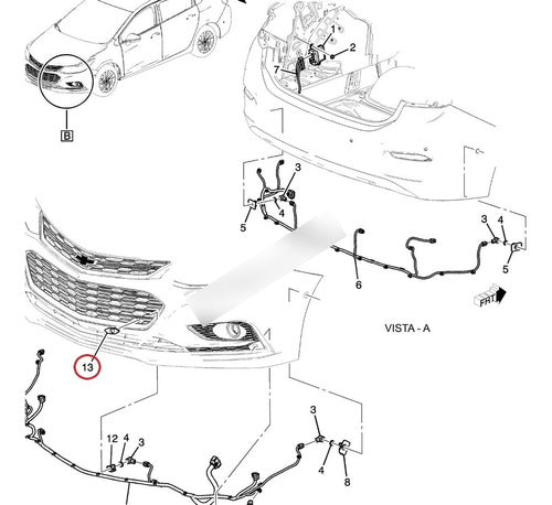 Chevrolet Soporte Sensor Estacionamiento Cruze 17 100% Chevrolet 13476 3