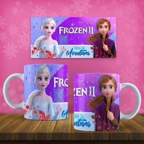 Plantillas Sublimacion Frozen 2, Tazas Remeras 3