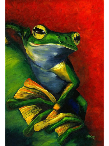 Toland Home Garden Tranquil Tree Frog Garden Flag 12x18 0