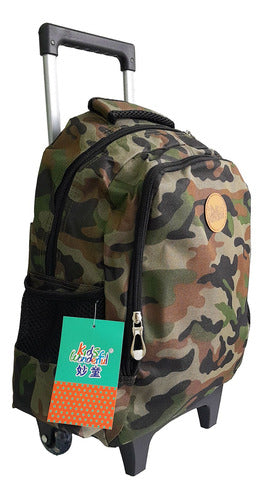 Compranet Camouflaged Backpack with Trolley 15 inches - 12897 4