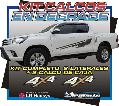 LG Hausys Kit Calcos Franja Laterales Hilux SRX SRV 2016 LG 4x4 1