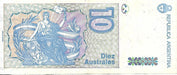 Bottero 2819 Billete 10 Australes Serie A Mb+ Palermo 1