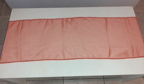 8 Caminos De Mesa De Gasa Naranja De 200 Cm X 30 Cm. Oferta 0