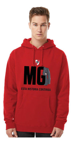 MA_INDUMENTARIA Buzo Rojo River Plate - Hoodie Unisex - Canguro - Futbol 4