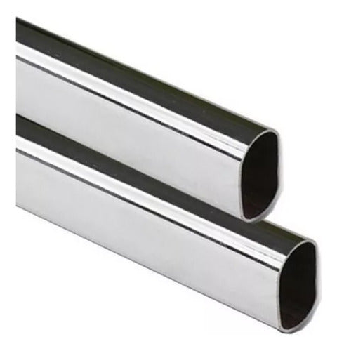 Chrome Oval Pipe per Linear Meter for Wardrobe 1