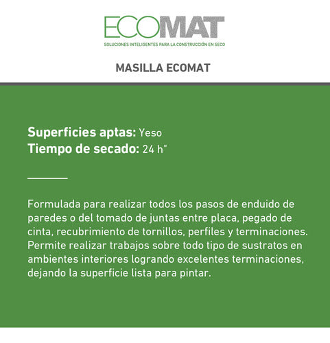 Ecomat Masiya 28 Kg Joint Compound for Gypsum Boards 3