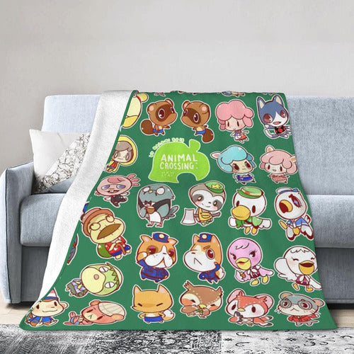 Srichakra Animal Cartoon Crossing Franela Fleece Plush Throw 0