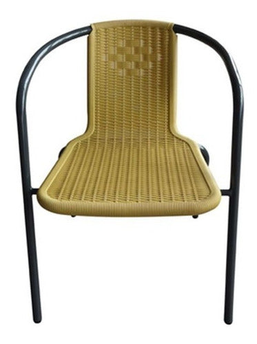 Just Home Collection Garden Black Natural Rattan Chair 1