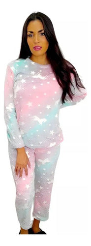 Women's Winter Polar Soft Glowing Earthly Pajama 18