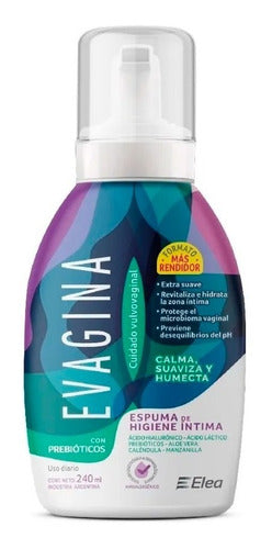 Evagina Espuma De Higiene Intima Con Probióticos 240ml 0