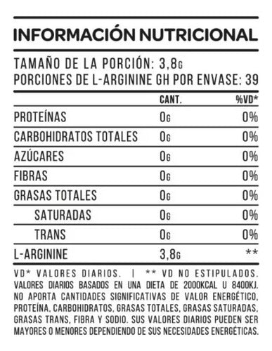 L-Arginine GH x 150g - Star Nutrition 1