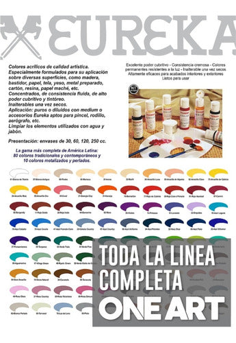 Eureka Professional Acrylic 60ml X 12 Common Colors Set 2