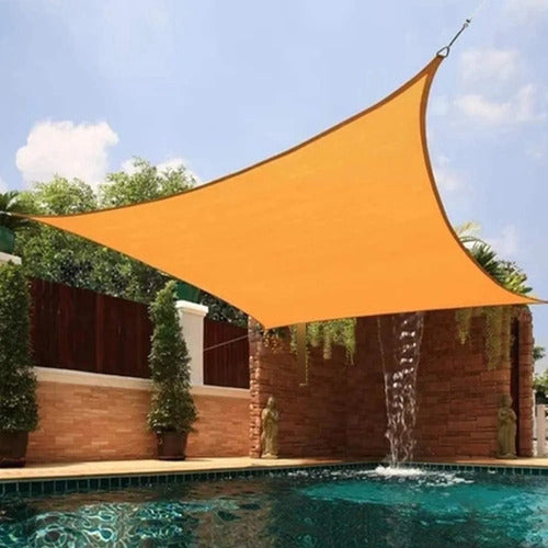 Toldo Vela P/ Sombra Viento C/ Uv - 4*4 Cuadrado Beige 2