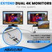 HBAVLINK Dual USB C to HDMI Adapter for Dual Monitors 2