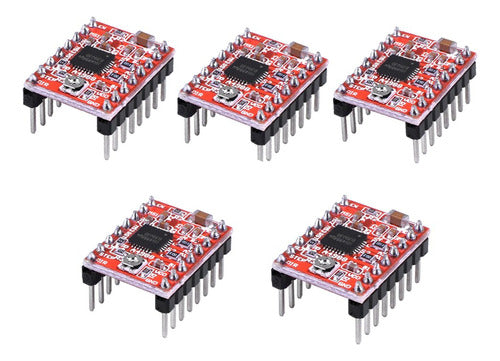 Hiletgo 5 Unidades A4988 - Modulo De Controlador De Motor Pa 1