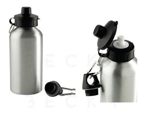 Becka Customized White/Grey Aluminum Double Mouth Bottle 500 ml 6