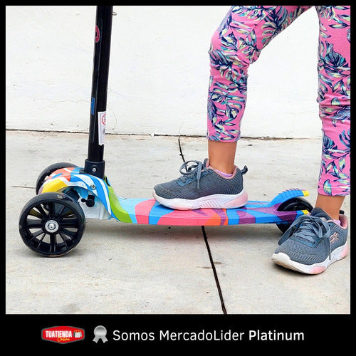 Folding 3-Wheel Kids Scooter with Lights, Adjustable Height 3