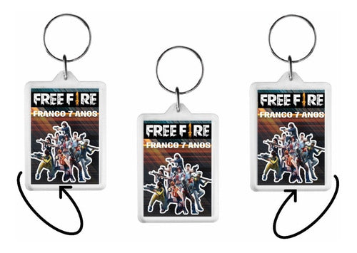 Sakura Artesania Free Fire Keychains Souvenirs Pack of 10 0