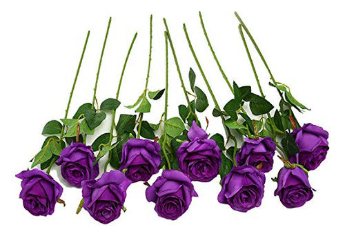 Ramo Nupcial Con Flores Y Rosas Artificiales 10 Piezas Justo 0