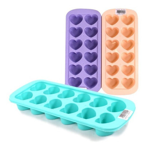 Melocoton Bazar Heart-Shaped Ice Cube Tray - Pastel Colors 1