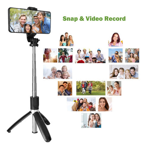 USTINE Trípode Selfie Stick, Bluetooth Selfie Stick Extensible Con 7