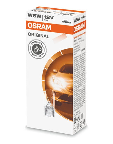 Lampara Casquillo Vidrio W5w 12v 5w (10 Unidades) Osram 2825 4