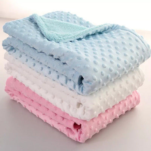 City Functional Baby Crib Blanket with Soft Lamb Fleece Bubbles 0