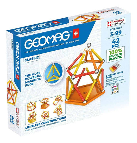 Juego Magnético 42 Piezas Classic Geomag Niños 3 Años+ 0