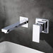 Modern Chrome Wall-Mounted Single Handle Luxury Sink Faucet 3