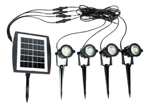 Solar LED Stake Lamp x 4 Units Outdoor Garden Floor 0