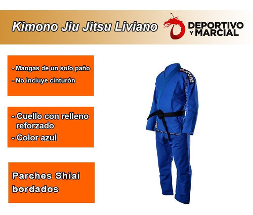 Shiai Kimono Jiu Jitsu Shiai Tokaido Lightweight Blue Junior 2