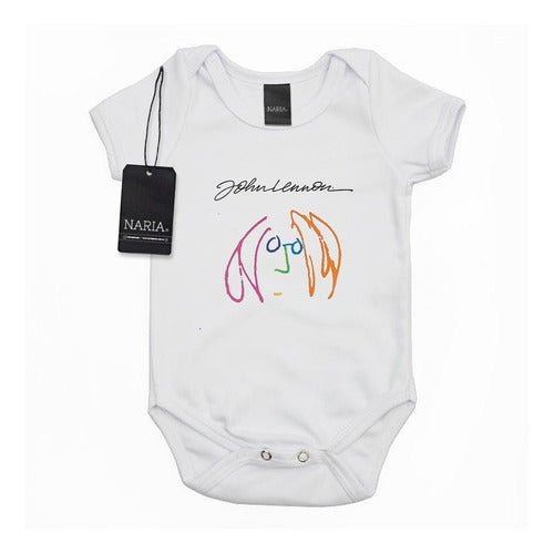 John Lennon Art Logo Short Sleeve Baby Bodysuit - Mujl2 0