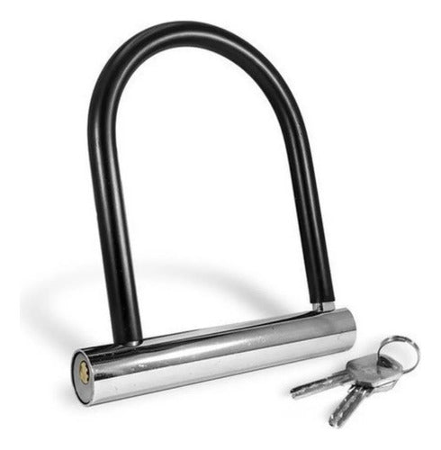 Genérico Candado Tranca U-lock Para Moto Y Bicicleta Con 2 Llaves 0