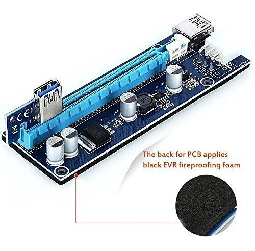 Leboo 6-Pack PCIe Riser Ver 007 PCI Riser 6 Pin Adapter Card 3