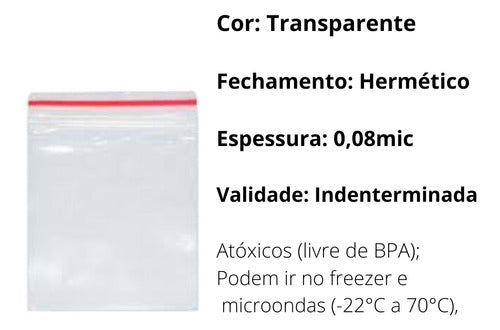 1000 Saco Saquinho Zip Lock Hermético 14x20 Talge 4